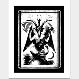 Baphomet lp guitar black Posters and Art